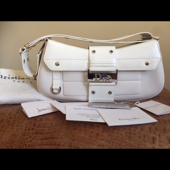 Dior Handbags - 🎉HP🎉 Dior Street Chic White Leather Shoulder Bag